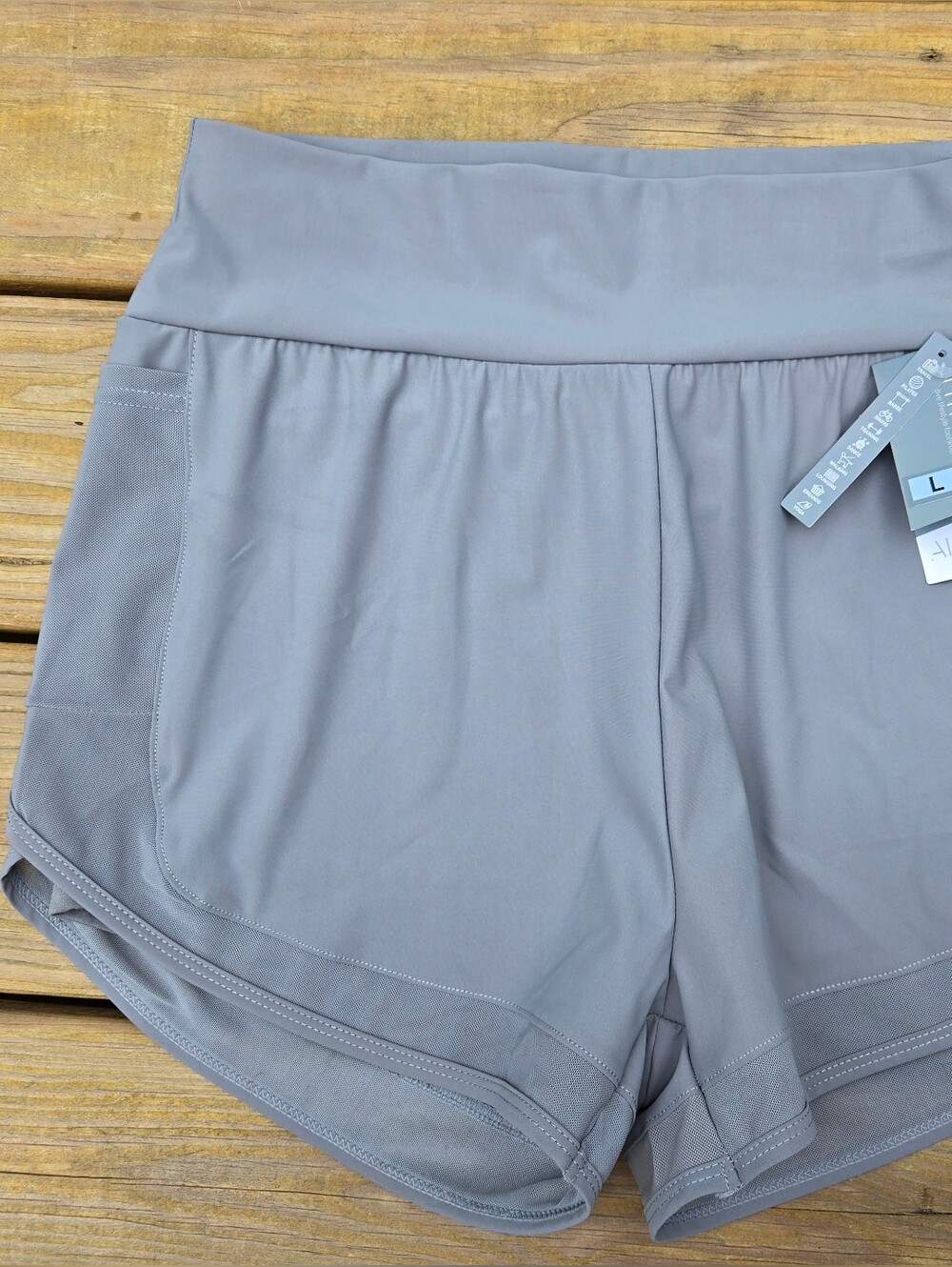 Women’s High-Waist Active Shorts - Light Gray